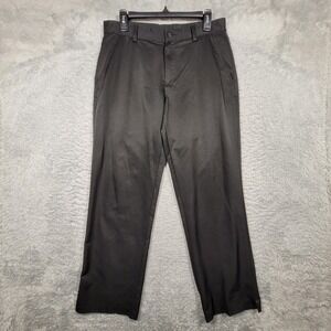 Adidas ClimaLite Golf Pants Mens 30x30‎ Black Casual Flat Front Chino (32x30)
